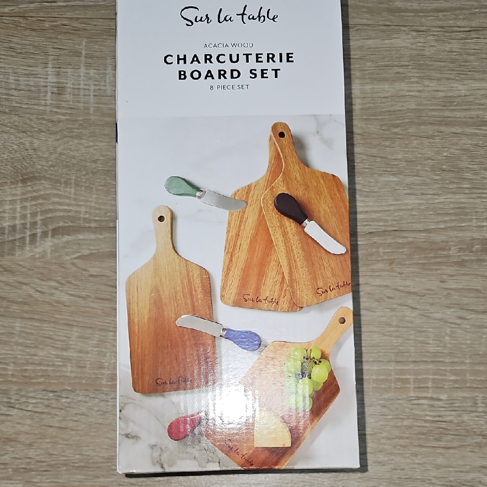 Set of 4 Individual Charcuterie Trays with Spreaders